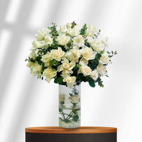 Emerald Bloom Flower Vase