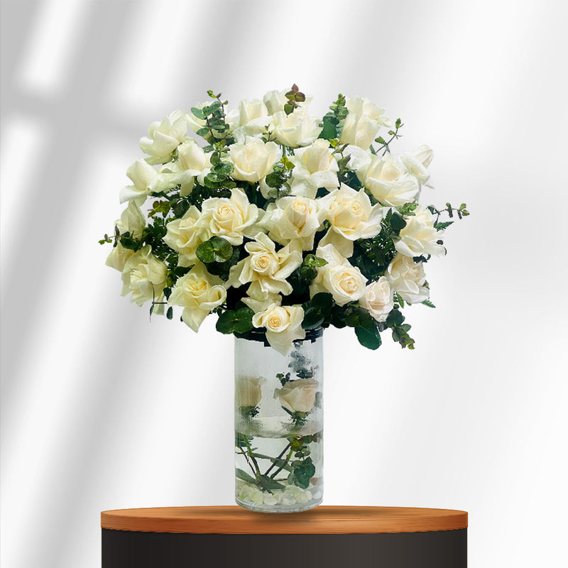 Emerald Bloom Flower Vase