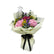 Mixed flower graduation bouquet wih a lady graduation topper.