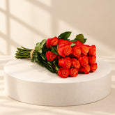 bunch of orange roses for home decoration in qatar