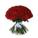 Hand-tied bouquet of long-stem red roses, perfect for expressing passion on Valentine’s Day.