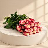double colour roses bouquet