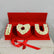 Red box with 'I LOVE YOU' made of white roses and perfect gifting option on valentines day