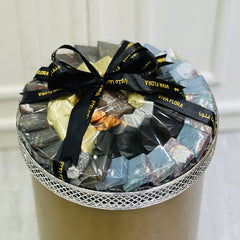 wrapped assorted chocolate with sliver tray, perfect to surprise your loved once in doha
