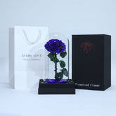 Luxury royal blue preserved single rose in elegant wrapping for gifting in Qatar