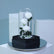 Elegant arrangement of three white preserved roses with luxury presentation send preserved flower in qatar
