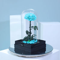 Luxury Tiffany blue long lasting single rose in elegant wrapping for gifting in Qatar